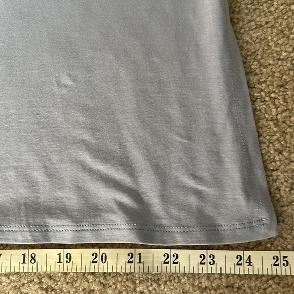 Eileen Fisher Wistr Fine Tencel Jersey Stretch Bateau Neck Tunic Blue Medium - Picture 7 of 10